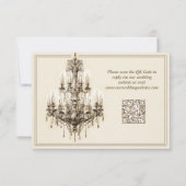 Cartons Réponse Antique Gilded Age Ivory Timeless QR Code Wedding (Dos)