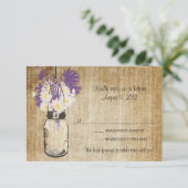 Cartons Réponse Antique Rustique Mason Jar Daisies Fleur sauvage R (Debout devant)