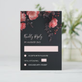 Cartons Réponse Apricot 3D Roses Wedding (Debout devant)