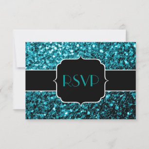Cartons Réponse Aqua bleu brillant parties scintillant scintille S