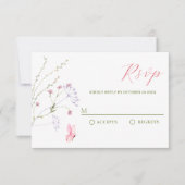 Cartons Réponse Aquarelle blanche grise fleur sauvage (Devant)