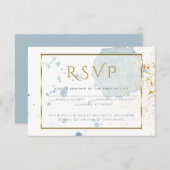 Cartons Réponse Aquarelle bleu clair éclaboussures choix de repas  (Devant / Derrière)