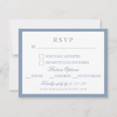 Cartons Réponse Aquarelle bleu et blanc Mariage Hydrangea (Devant)