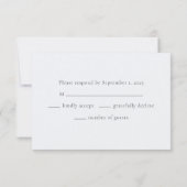 Cartons Réponse Aquarelle bleu foncé simple (Dos)