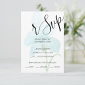 Cartons Réponse Aquarelle bleu Iris Floral Peinte à la main (Debout devant)