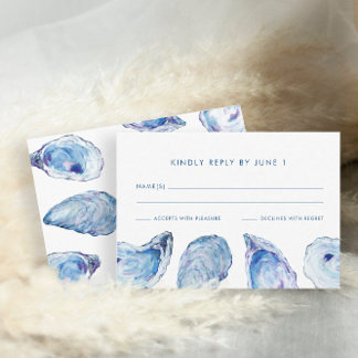 Cartons Réponse Aquarelle bleu Mariage