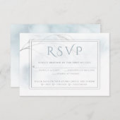 Cartons Réponse Aquarelle bleu pâle Laver Gris Willow (Devant / Derrière)