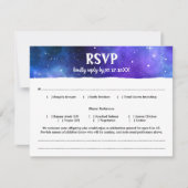 Cartons Réponse Aquarelle bleu violet Galaxy Bat Bar Mitzvah (Devant)