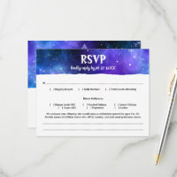 Aquarelle bleu violet Galaxy Bat Bar Mitzvah