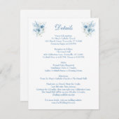 Cartons Réponse Aquarelle bleue Détails floraux (Devant / Derrière)