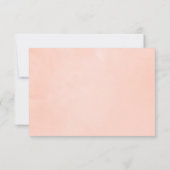 Cartons Réponse Aquarelle Blush rose et or Mariage Floral (Dos)