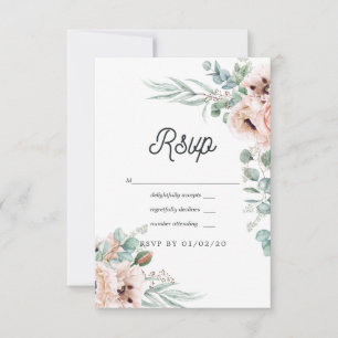 Cartons Réponse Aquarelle Boho Eucalyptus Mariage du Populaire