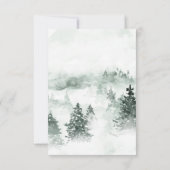 Cartons Réponse Aquarelle Bois Laurel Crest Mariage (Dos)