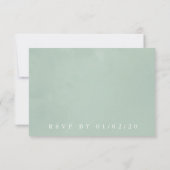 Cartons Réponse Aquarelle Bois Laurel Crest Monogramme Mariage (Dos)