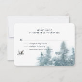 Cartons Réponse Aquarelle Botanique de la Chouette des bois (Devant)