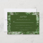 Cartons Réponse Aquarelle Botanique vert et rose (Devant)