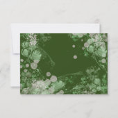 Cartons Réponse Aquarelle Botanique vert et rose (Dos)