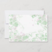 Cartons Réponse Aquarelle Botanique vert et rose (Dos)