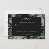 Cartons Réponse Aquarelle Botanique vert et rose (Devant)