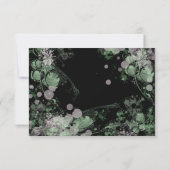 Cartons Réponse Aquarelle Botanique vert et rose (Dos)