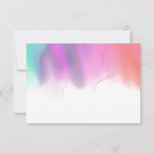 Cartons Réponse Aquarelle brillante Neon Mariage arc-en-ciel (Dos)