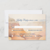 Cartons Réponse Aquarelle Canyon Desert Options de repas (Devant)