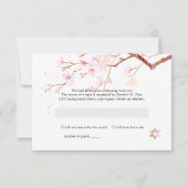 Cartons Réponse Aquarelle Cherry Blossoms Bat mitzvah ✡ (Dos)