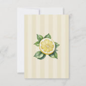 Cartons Réponse Aquarelle Citron Jaune Citrus Russe Mariage (Dos)