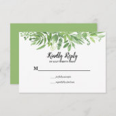 Cartons Réponse Aquarelle Classy couleur sauvage prairie verte Mar (Devant / Derrière)