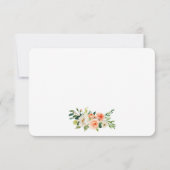 Cartons Réponse Aquarelle de corail Floral Élégant (Dos)