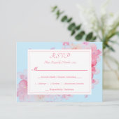 Cartons Réponse Aquarelle délicate Florale (Debout devant)