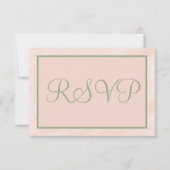 Cartons Réponse Aquarelle douce Blush et Sage Green (Devant)