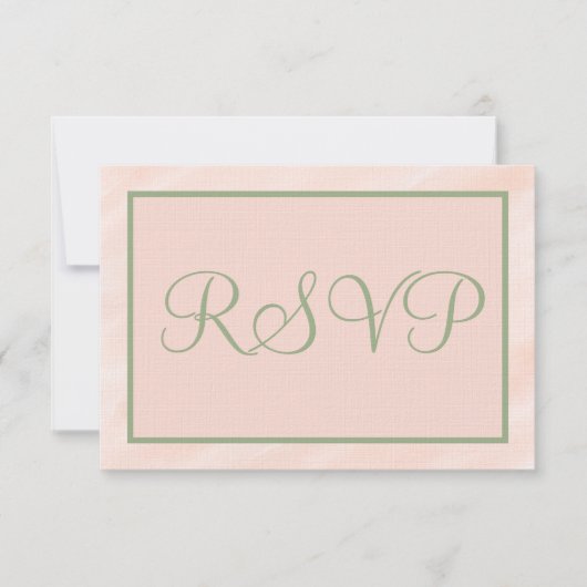 Cartons Réponse Aquarelle douce Blush et Sage Green (Devant)