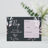 Cartons Réponse Aquarelle douce de la marine rose (Debout devant)