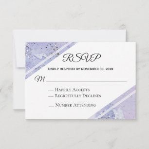 Cartons Réponse *~* Aquarelle Elégant Mariage Parties scintillant