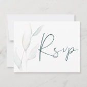 Cartons Réponse Aquarelle Feuille d'hiver moderne et élégant (Devant)