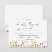 Cartons Réponse Aquarelle Fleur sauvage Botanique Choix d'arbre (Devant / Derrière)