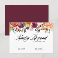 Aquarelle fleurs d'automne Garland Mariage de auto
