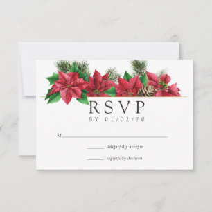 Cartons Réponse Aquarelle Floral Noël Mariage géométrique