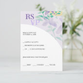 Cartons Réponse Aquarelle Florale Bleu Lilac (Debout devant)