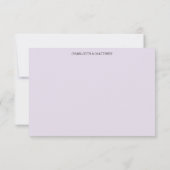 Cartons Réponse Aquarelle Florale Bleu Lilac (Dos)