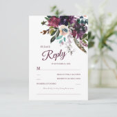 Cartons Réponse Aquarelle florale de Bourgogne (Debout devant)