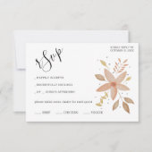 Cartons Réponse Aquarelle florale en terre cuite unique (Devant)