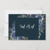 Cartons Réponse Aquarelle Florale Eucalyptus Bleu Vert Rustique (Dos)