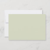 Cartons Réponse Aquarelle florale Script Pastel Mariage vert (Dos)