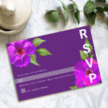 Cartons Réponse Aquarelle florale violet bat mitzvah moderne gras<br><div class="desc">Soyez fier, réjouissez-vous et célébrez cette étape importante de votre Bat mitzvah préféré avec cette carte d'insertion RSVP sophistiquée et personnalisée pour votre événement! Une aquarelle chic, étonnante et violette rose avec un type de serif simple et moderne recouvre un arrière - plan de prune violet foncé. Personnalisez le texte...</div>