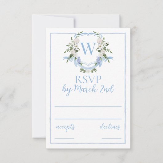 Cartons Réponse Aquarelle Ginger Jar Monogram Crest, Chinoiserie (Devant)