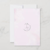 Cartons Réponse Aquarelle Grise Aiguilles Sur Branche rose pâle (Dos)