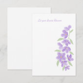 Cartons Réponse Aquarelle Lilac (Devant / Derrière)