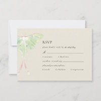 Aquarelle Luna Moth Mariage
